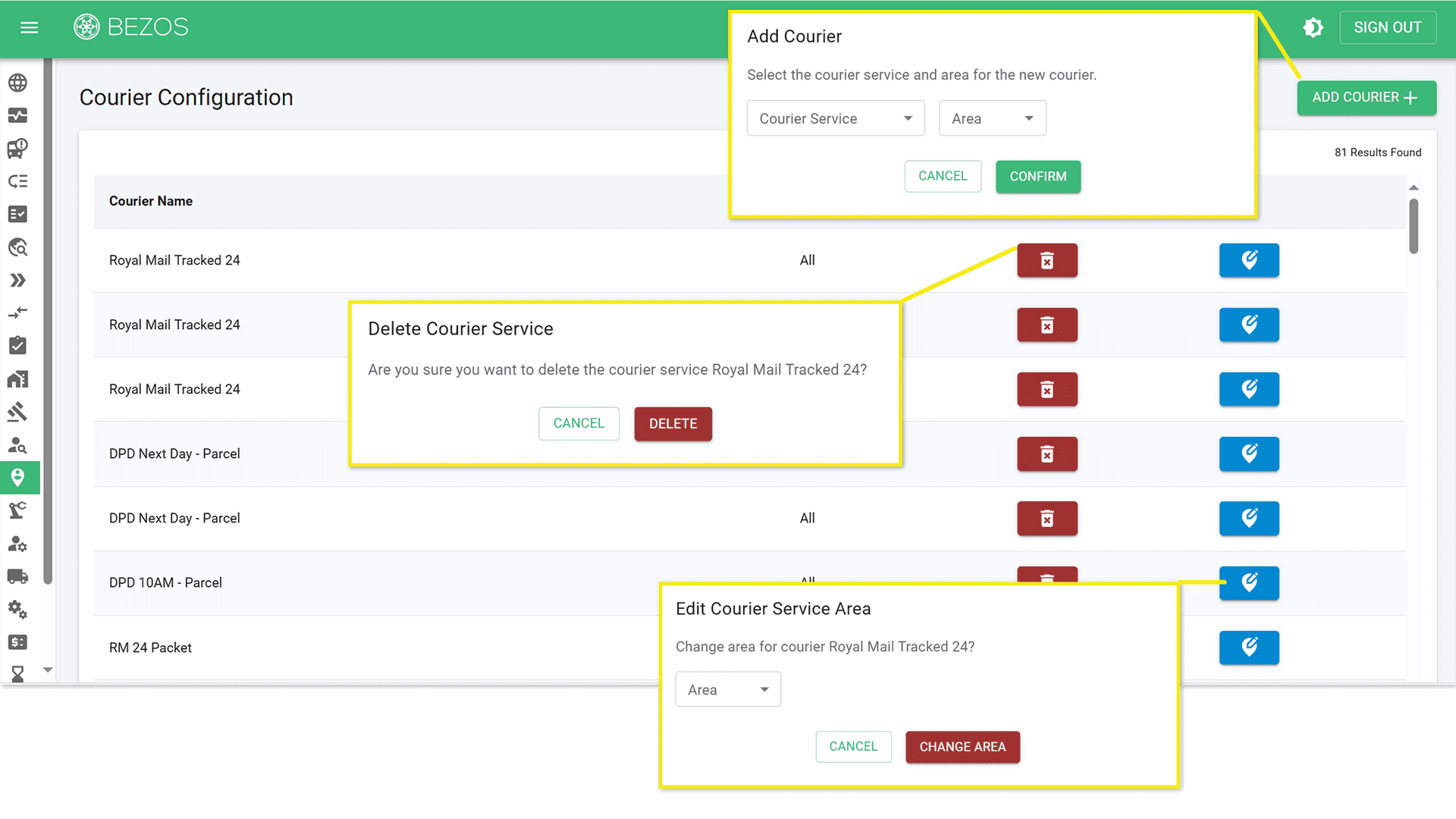 Operations Portal - Modals